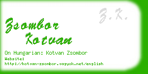 zsombor kotvan business card